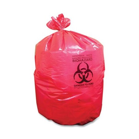 Coastwide Professional BIOHAZARD CAN LINERS, 33 GAL, 33 X 39, RED, 150PK 342592
